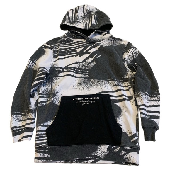 💜 URBAN-ID YOUTH Graffiti Print Hoodie Size S/P (7/8) - Picture 1 of 5